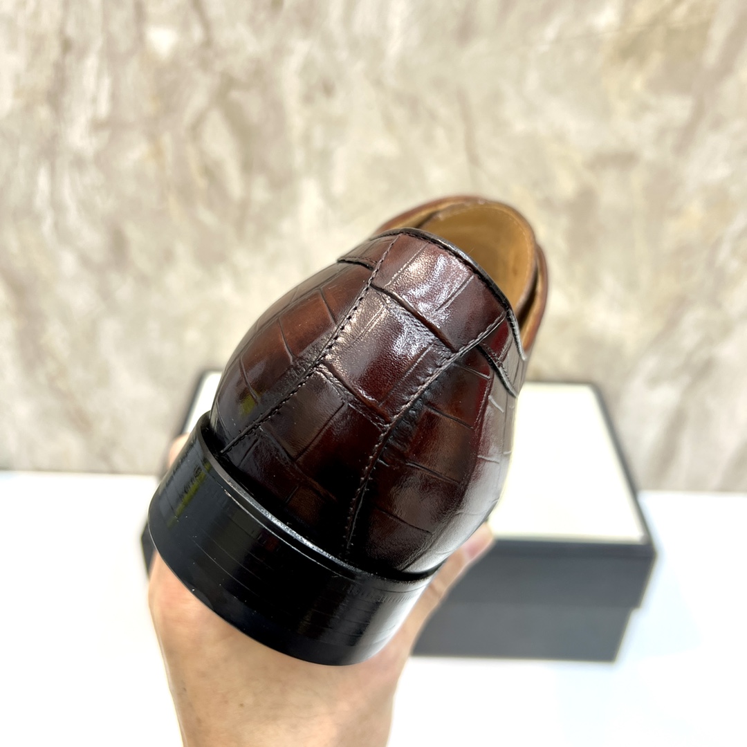 Gucci Men's Brown Leather Oxford Dress Shoes, Sizes 39-44 10 i1654794157 2805 8