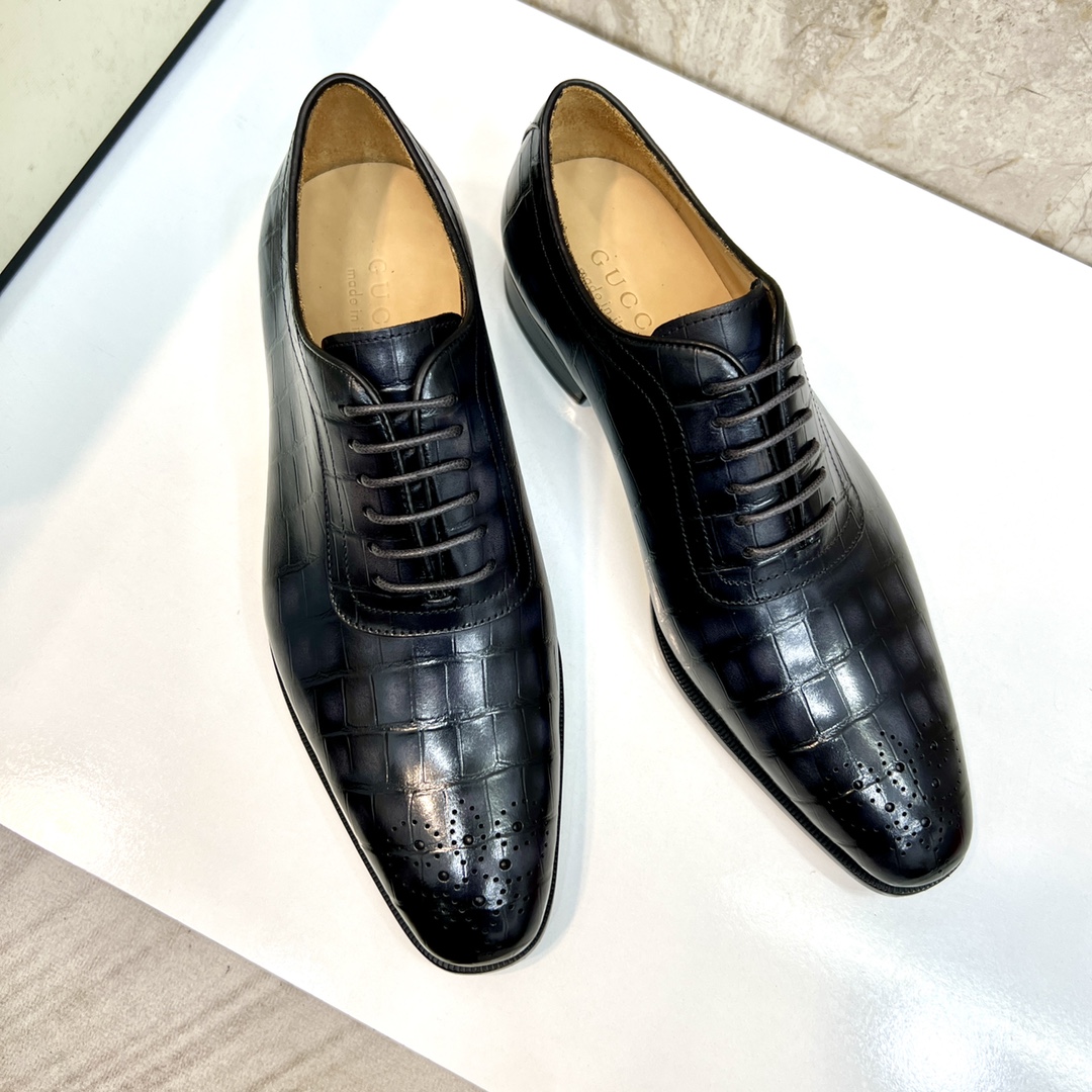 Gucci Men's Black Leather Oxford Dress Shoes 3 i1654794300 3648 1