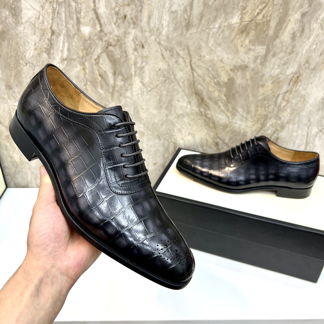 Gucci Men's Black Leather Oxford Dress Shoes 7 i1654794300 4975 5