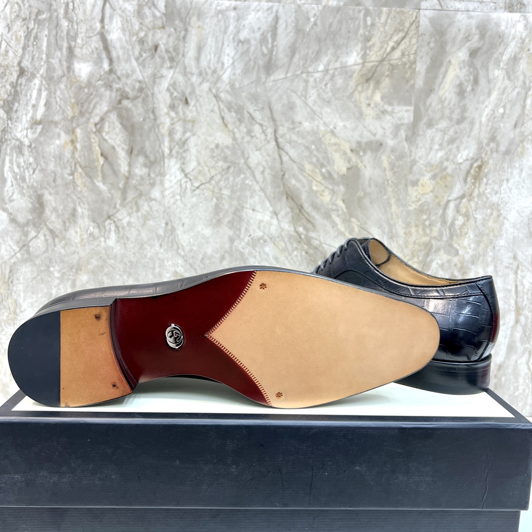 Gucci Men's Black Leather Oxford Dress Shoes 10 i1654794300 5445 8