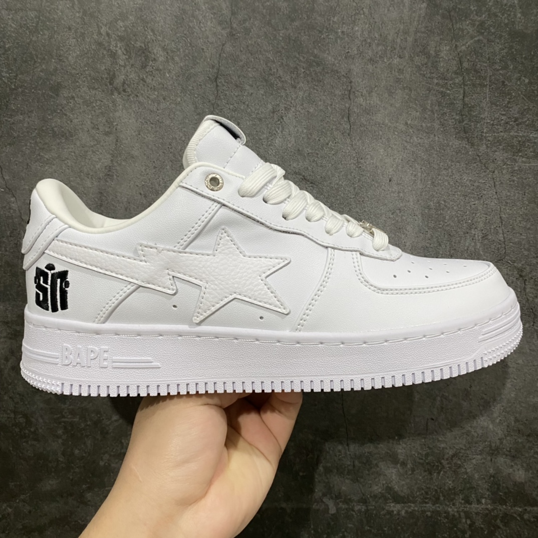 C版 Bape Sta To Low 明星同款 猿人头经典低帮运动休闲板鞋 白黑刺绣 原鞋开发 匠心打造 开发时长超过半年 良心定价一步到位不杀猪 原厂漆皮 独家私磨正确大底咬花 原数据进口机台高频印压LOGO 大小定位深浅均保持一致 中底嵌入Ortholite缓震材质 原盒原配 全套包装 包含猿人logo定制防尘袋 干燥剂 尺码:36 36.5 37.5 38 38.5 39 40 40.5 41 42 42.5 43 44 44.5 45-选品中心