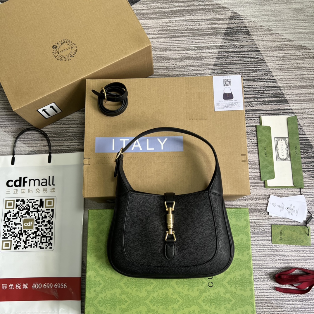 GUCCI GG Jackie цалкам скураная падпахавая сумка / сумка праз плячо