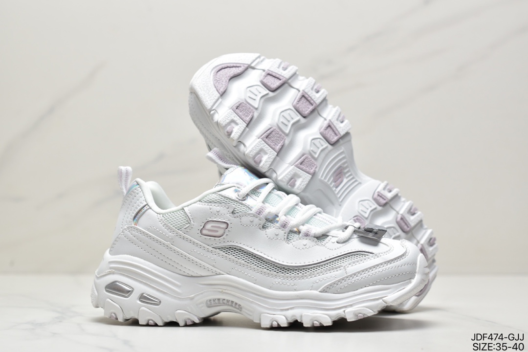 125 Skechers D”lites 1.0精英一代系列舒适熊猫老爹风厚底休闲运动复古慢跑鞋