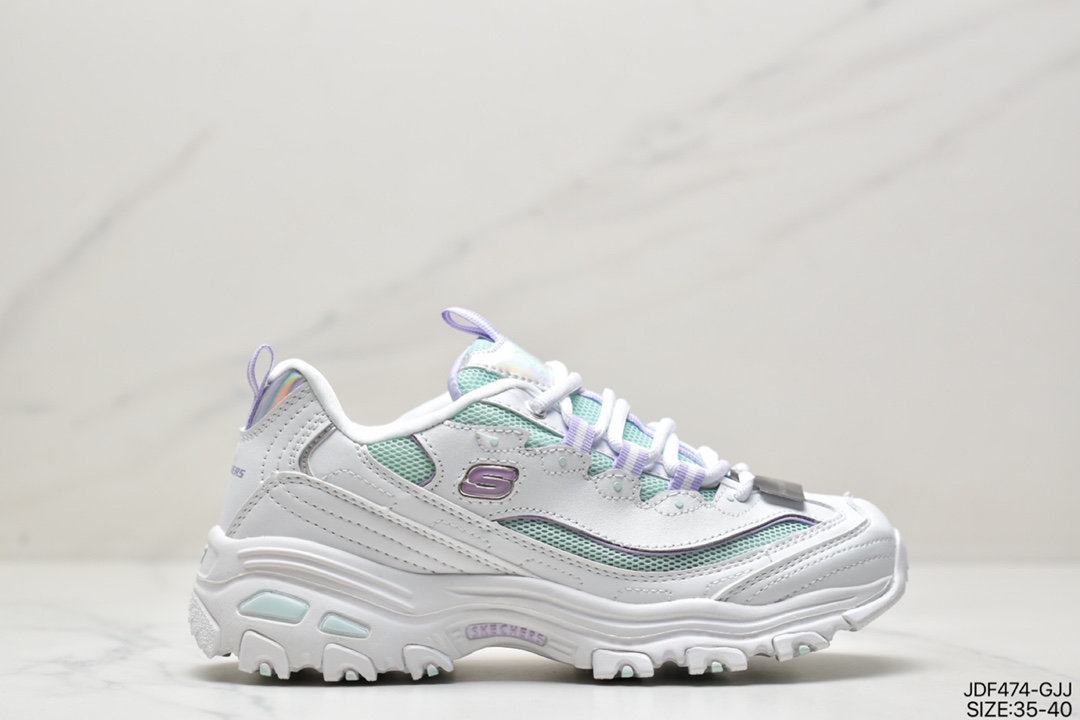 125 Skechers D”lites 1.0精英一代系列舒适熊猫老爹风厚底休闲运动复古慢跑鞋