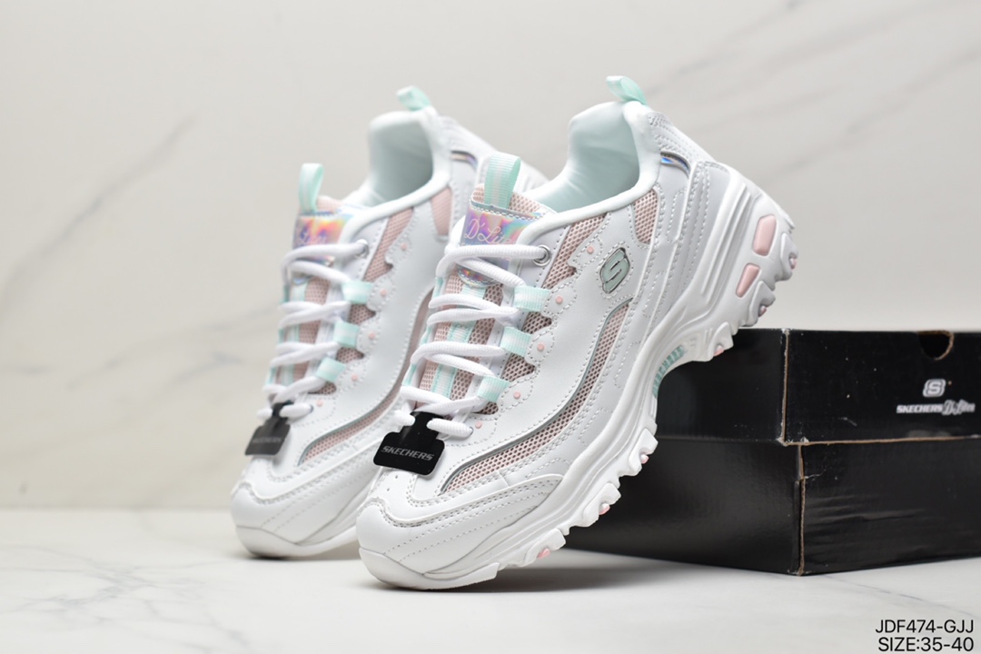 125 Skechers D”lites 1.0精英一代系列舒适熊猫老爹风厚底休闲运动复古慢跑鞋