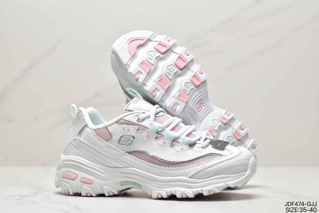125 Skechers D”lites 1.0精英一代系列舒适熊猫老爹风厚底休闲运动复古慢跑鞋
