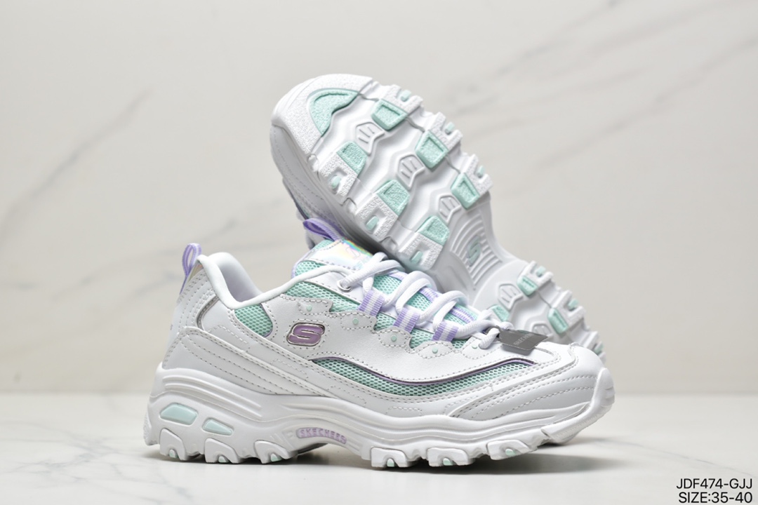 125 Skechers D”lites 1.0精英一代系列舒适熊猫老爹风厚底休闲运动复古慢跑鞋
