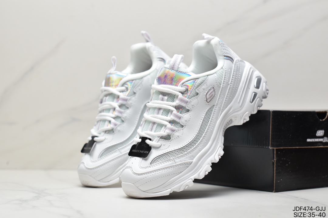 125 Skechers D”lites 1.0精英一代系列舒适熊猫老爹风厚底休闲运动复古慢跑鞋