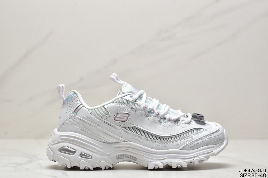 125 Skechers D”lites 1.0精英一代系列舒适熊猫老爹风厚底休闲运动复古慢跑鞋