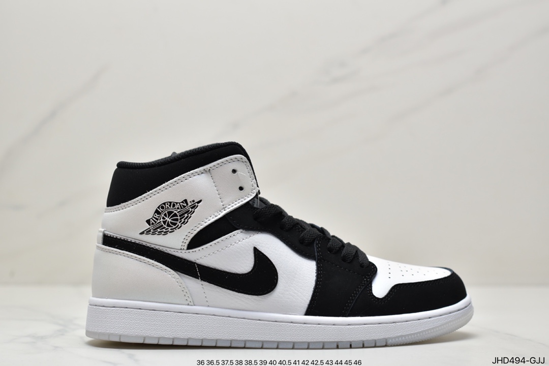 190 Air Jordan 1 Mid 乔一中邦 当前市场最优版本 DH6933-100