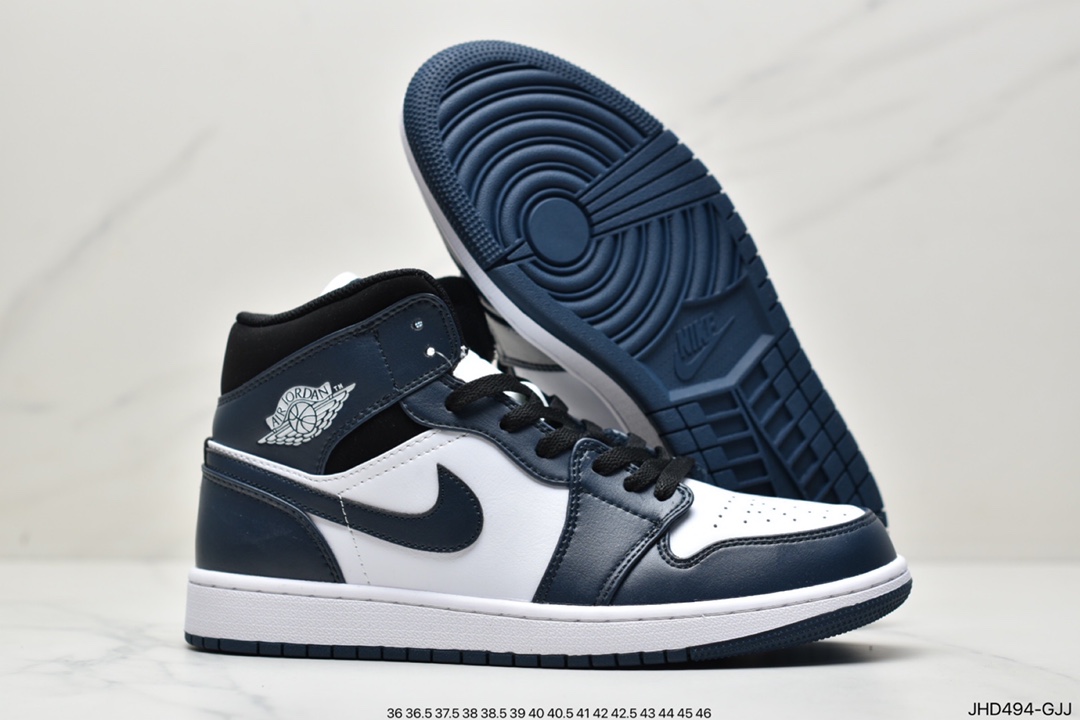190 Air Jordan 1 Mid 乔一中邦 当前市场最优版本 DH6933-100