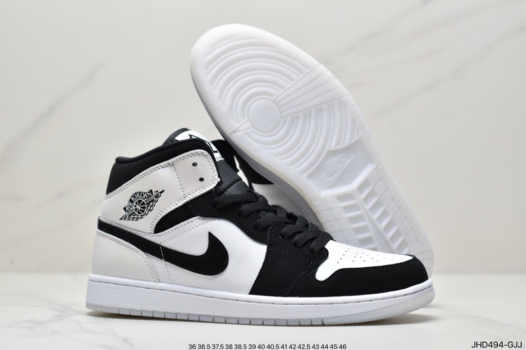 190 Air Jordan 1 Mid 乔一中邦 当前市场最优版本 DH6933-100