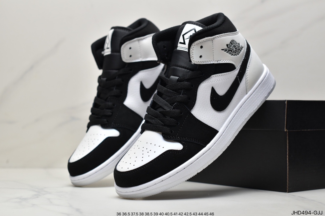 190 Air Jordan 1 Mid 乔一中邦 当前市场最优版本 DH6933-100