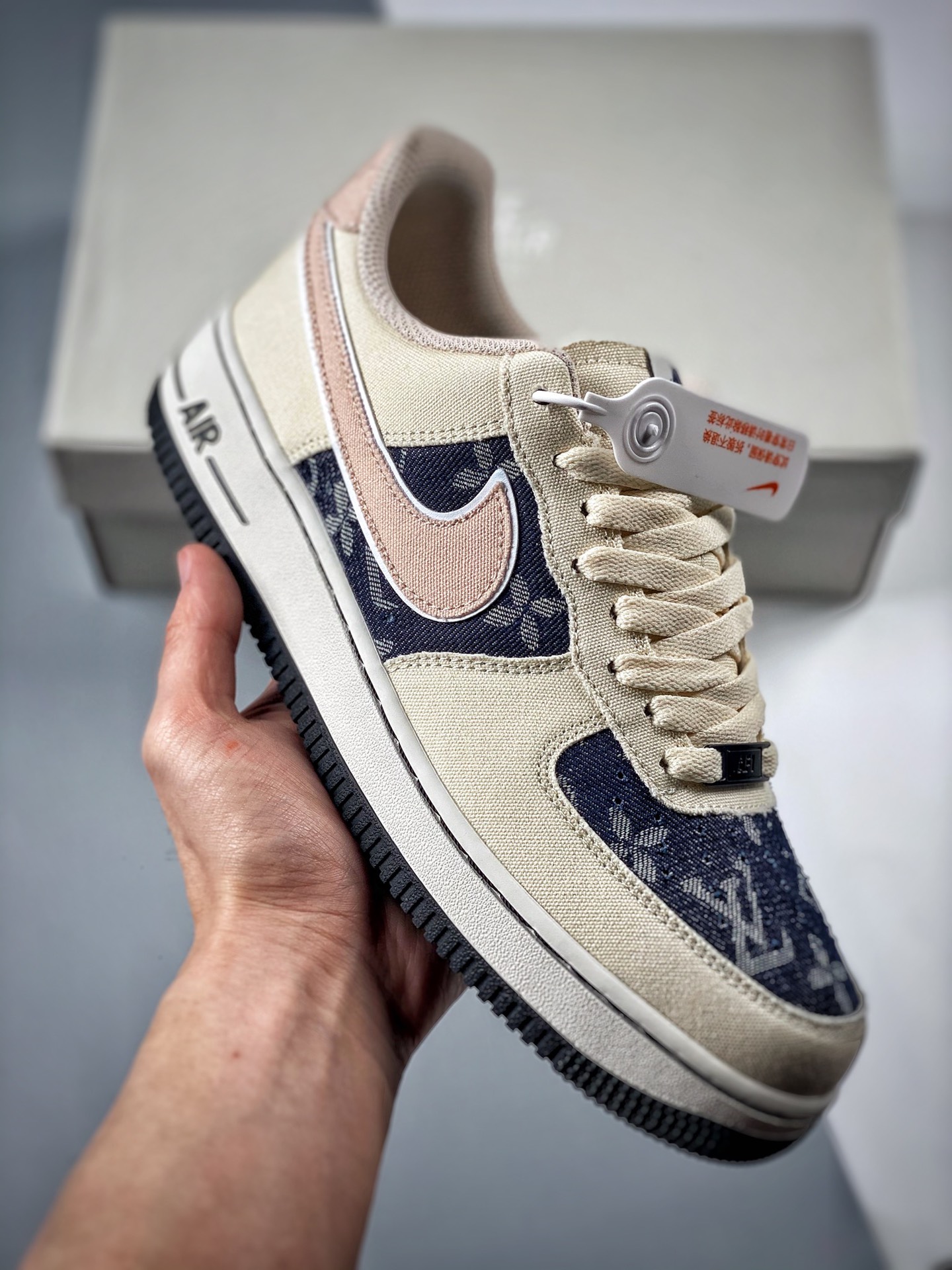 -3 Nike Air Force 1 '07 estampado y combinado, zapatillas casuales de caña baja estilo Air Force 1, reflectante 3M, tel…