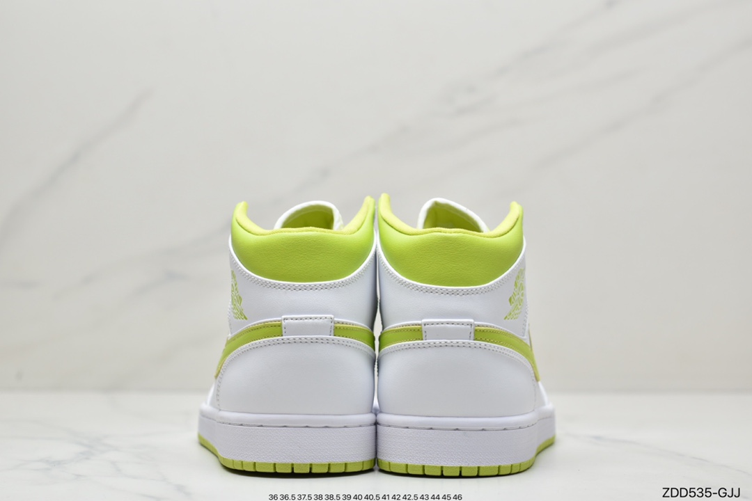 230 Air Jordan 1 Mid White Lime 白绿货号BQ6472-131