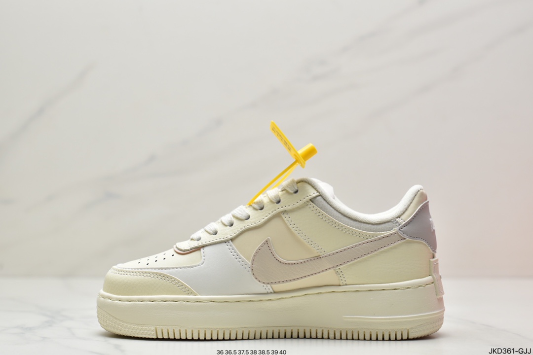 160 Air Force 1 Shadow 白蓝粉轻量增高低帮百搭板鞋”拼接马卡龙”