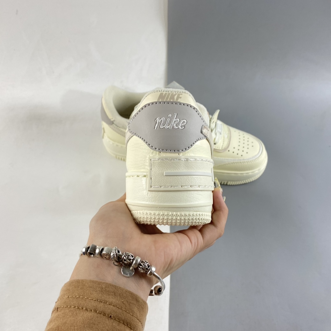 P180  Nike Air Force 1 Shadow 空军一号轻量增高低帮百搭板鞋”拼接马卡龙”CU8591-102