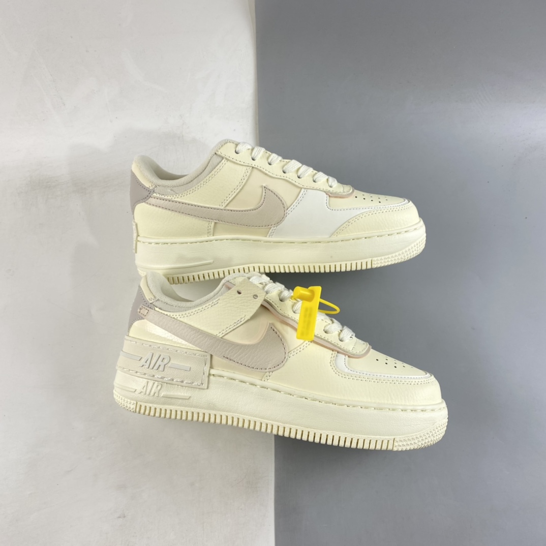 P180  Nike Air Force 1 Shadow 空军一号轻量增高低帮百搭板鞋”拼接马卡龙”CU8591-102