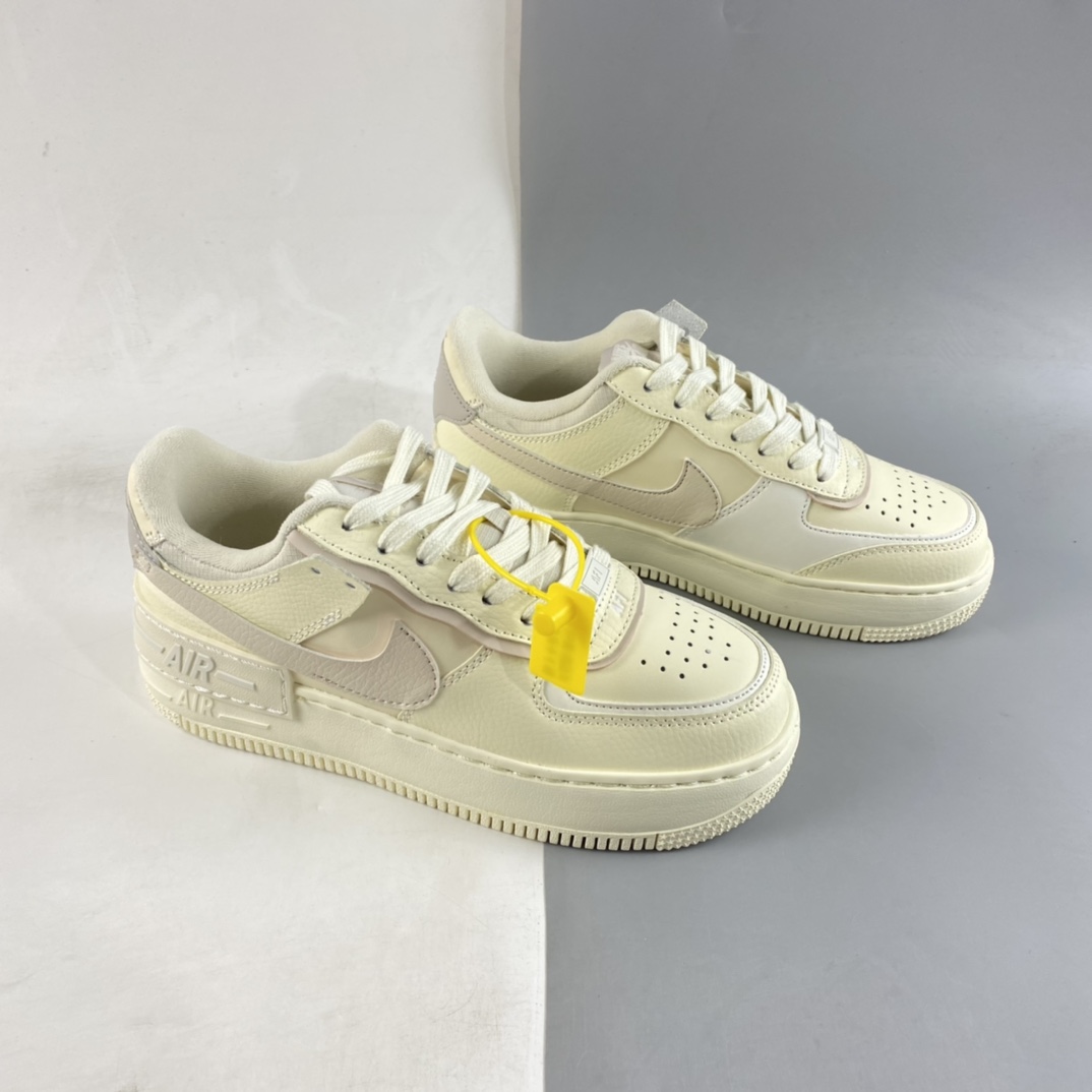 P180  Nike Air Force 1 Shadow 空军一号轻量增高低帮百搭板鞋”拼接马卡龙”CU8591-102