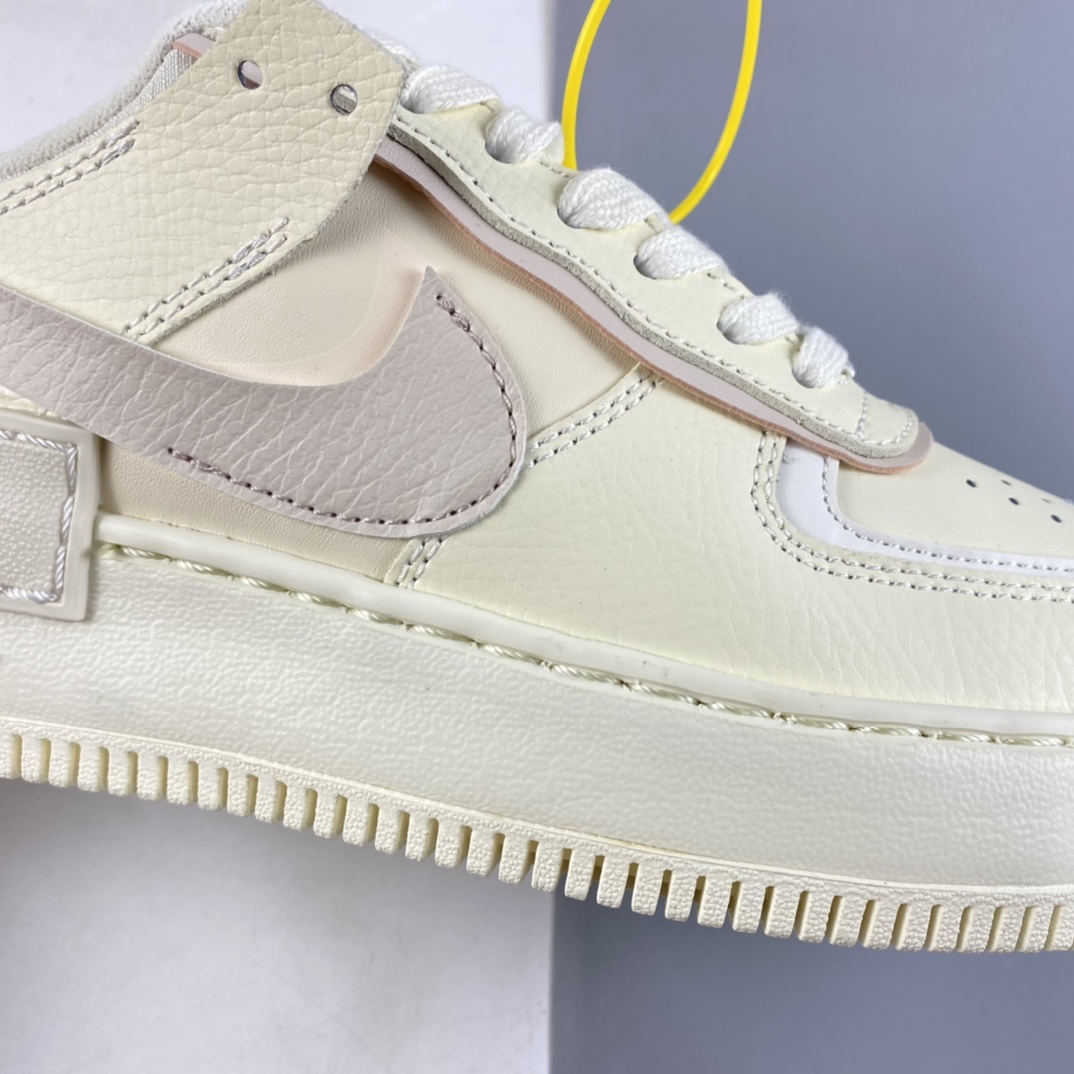 P180  Nike Air Force 1 Shadow 空军一号轻量增高低帮百搭板鞋”拼接马卡龙”CU8591-102
