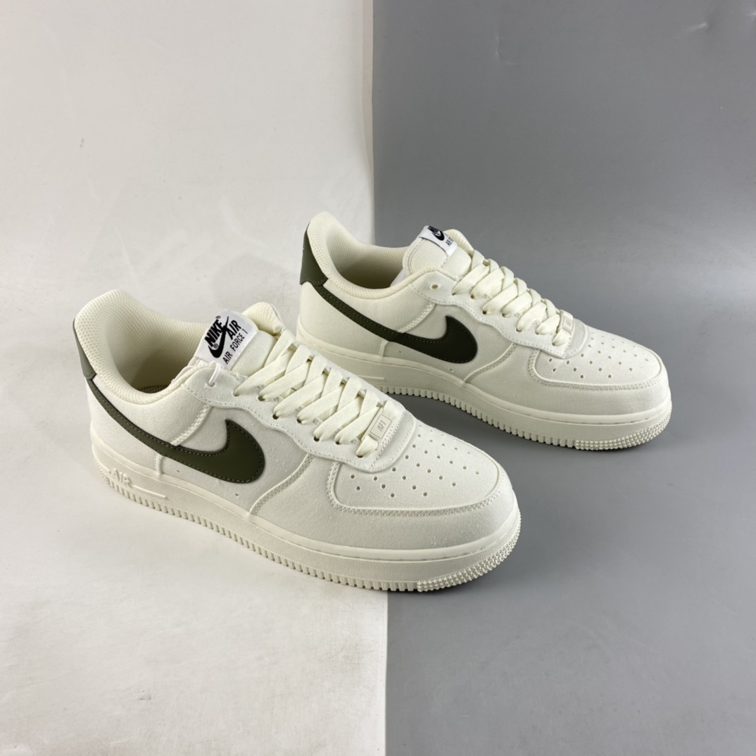 P220  Nike Air Force 1’07 Low 米绿色 空军一号帆布低帮休闲板鞋 DG2296-008