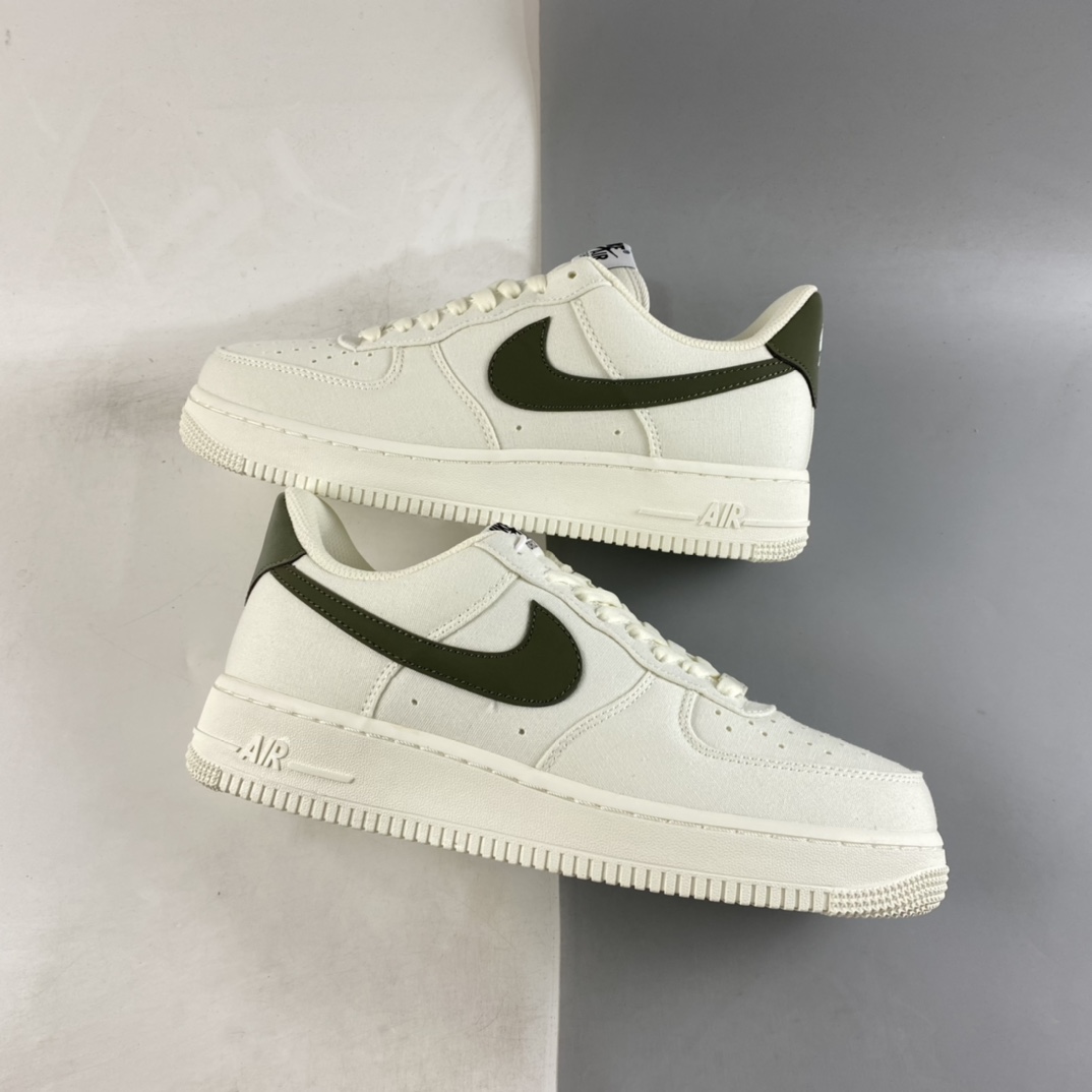 P220  Nike Air Force 1’07 Low 米绿色 空军一号帆布低帮休闲板鞋 DG2296-008