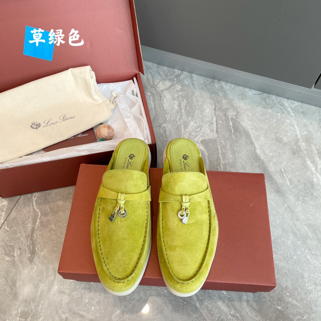 Wholesale
 Loro Piana Shoes Half Slippers Calfskin Cowhide Fetal Lambskin Sheepskin Summer Collection