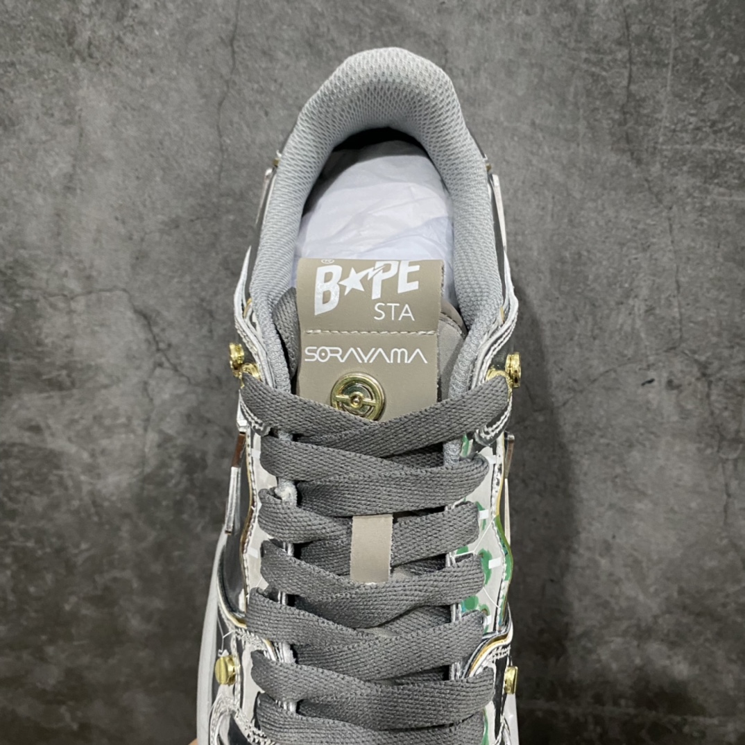 图片[9]-莞产G版 Bape Sk8 Sta 空山基联名 顶流过验品质 秒杀全网所有版 纯原标杆 原档‬案鞋面工整无皱褶 ‮艺工‬超前市‮水场‬平 同源原厂头层牛漆皮及光面皮鞋‮材面‬质 鞋‬垫嵌入Ortholite (欧索莱)缓震材质 外置原数据开发耐磨橡胶大底✔️ 全套顶级包装，猿人logo定制防尘袋！ 迷彩定制，鞋垫一副！ 抗压收纳抽屉式鞋盒！ 加固定制3*5厚度防撞打包纸箱！ 尺码：36-45(无半码)-选品中心