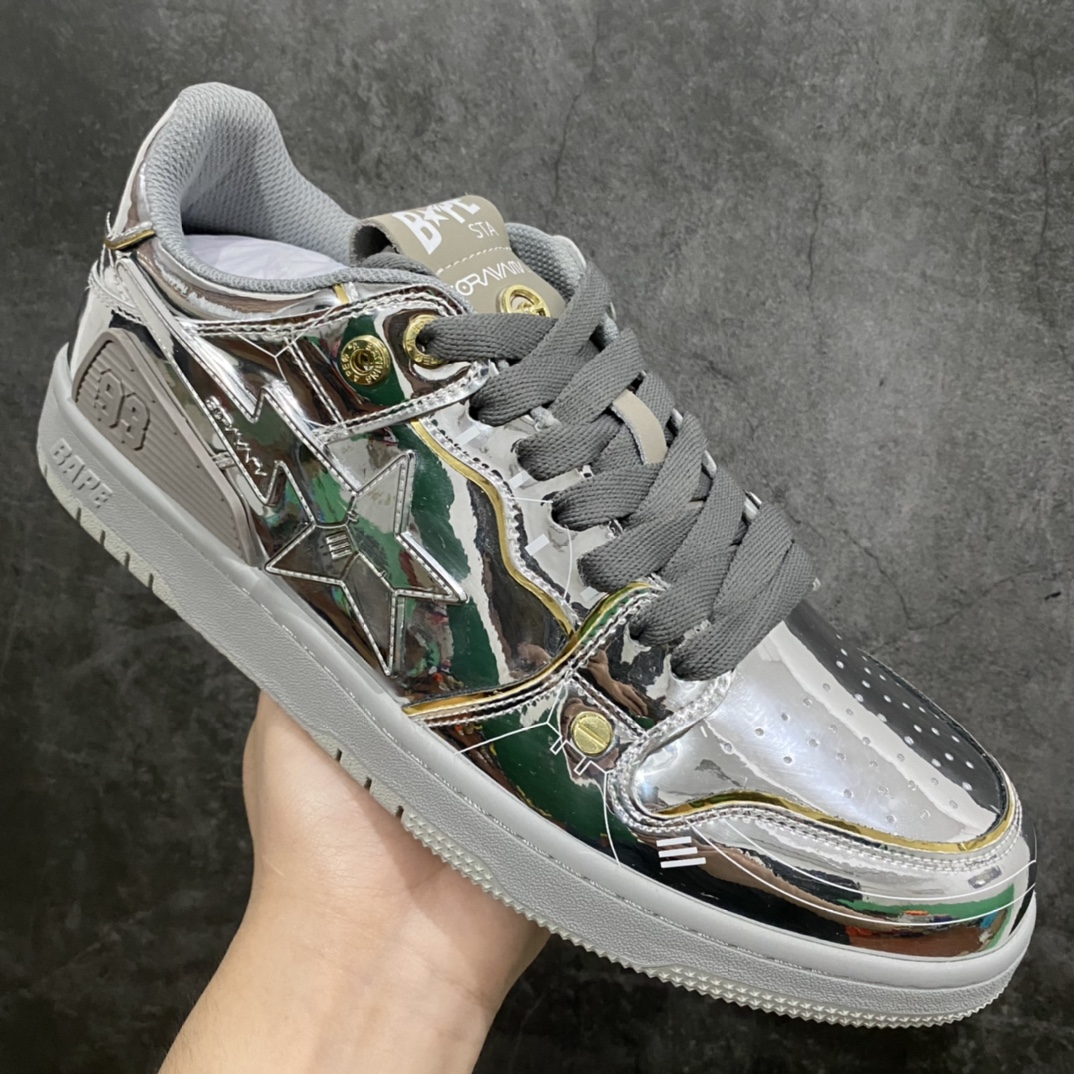 图片[3]-莞产G版 Bape Sk8 Sta 空山基联名 顶流过验品质 秒杀全网所有版 纯原标杆 原档‬案鞋面工整无皱褶 ‮艺工‬超前市‮水场‬平 同源原厂头层牛漆皮及光面皮鞋‮材面‬质 鞋‬垫嵌入Ortholite (欧索莱)缓震材质 外置原数据开发耐磨橡胶大底✔️ 全套顶级包装，猿人logo定制防尘袋！ 迷彩定制，鞋垫一副！ 抗压收纳抽屉式鞋盒！ 加固定制3*5厚度防撞打包纸箱！ 尺码：36-45(无半码)-选品中心