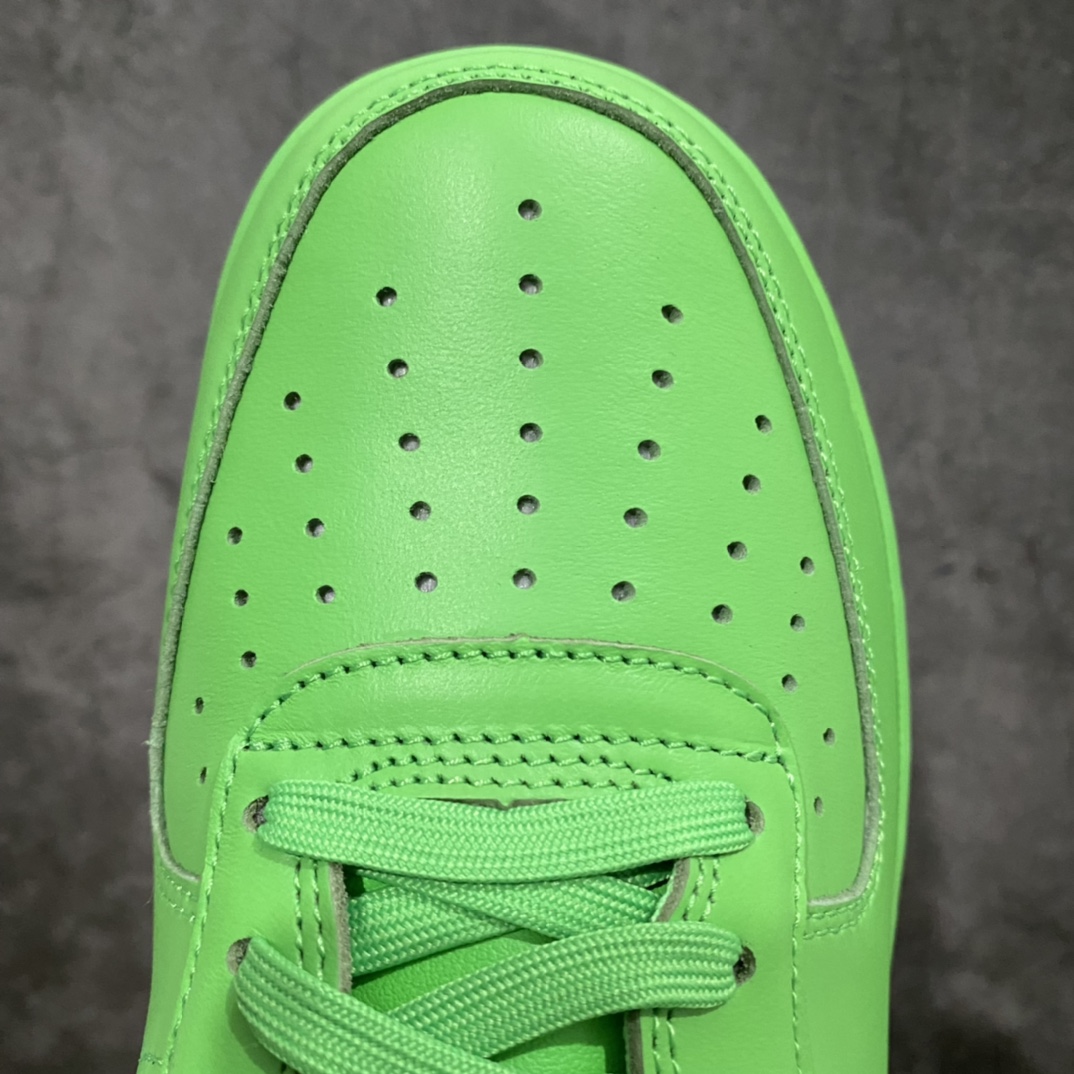 图片[5]-Top纯原 Off-White x NK Air Force 1 \”MCA\” 空军一号低帮板鞋 OW联名绿色艺术馆 DX1419-300 全套原‮原楦‬纸版 越南原‮大装‬底 内置全‮气掌‬垫 重金采购原厂Prime Asia贝利进口皮料 私模大底 清晰五星纹路 所有细节均已达到公司原版 发外贸可100%充正 无惧对比任何版本 尺码：36 36.5 37.5 38 38.5 39 40 40.5 41 42 42.5 43 44 44.5 45 46 47.5-选品中心