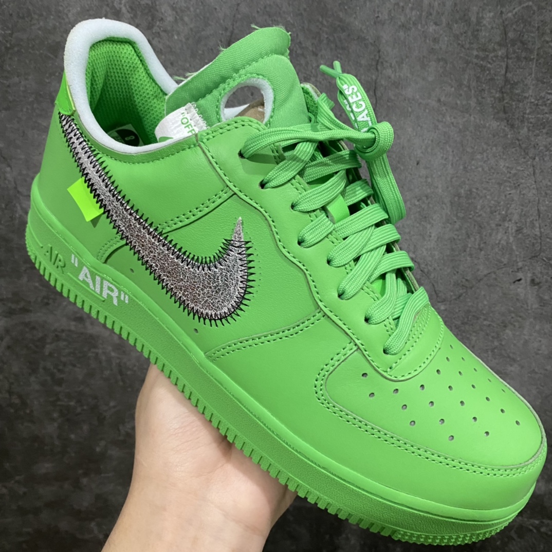 图片[3]-Top纯原 Off-White x NK Air Force 1 \”MCA\” 空军一号低帮板鞋 OW联名绿色艺术馆 DX1419-300 全套原‮原楦‬纸版 越南原‮大装‬底 内置全‮气掌‬垫 重金采购原厂Prime Asia贝利进口皮料 私模大底 清晰五星纹路 所有细节均已达到公司原版 发外贸可100%充正 无惧对比任何版本 尺码：36 36.5 37.5 38 38.5 39 40 40.5 41 42 42.5 43 44 44.5 45 46 47.5-选品中心