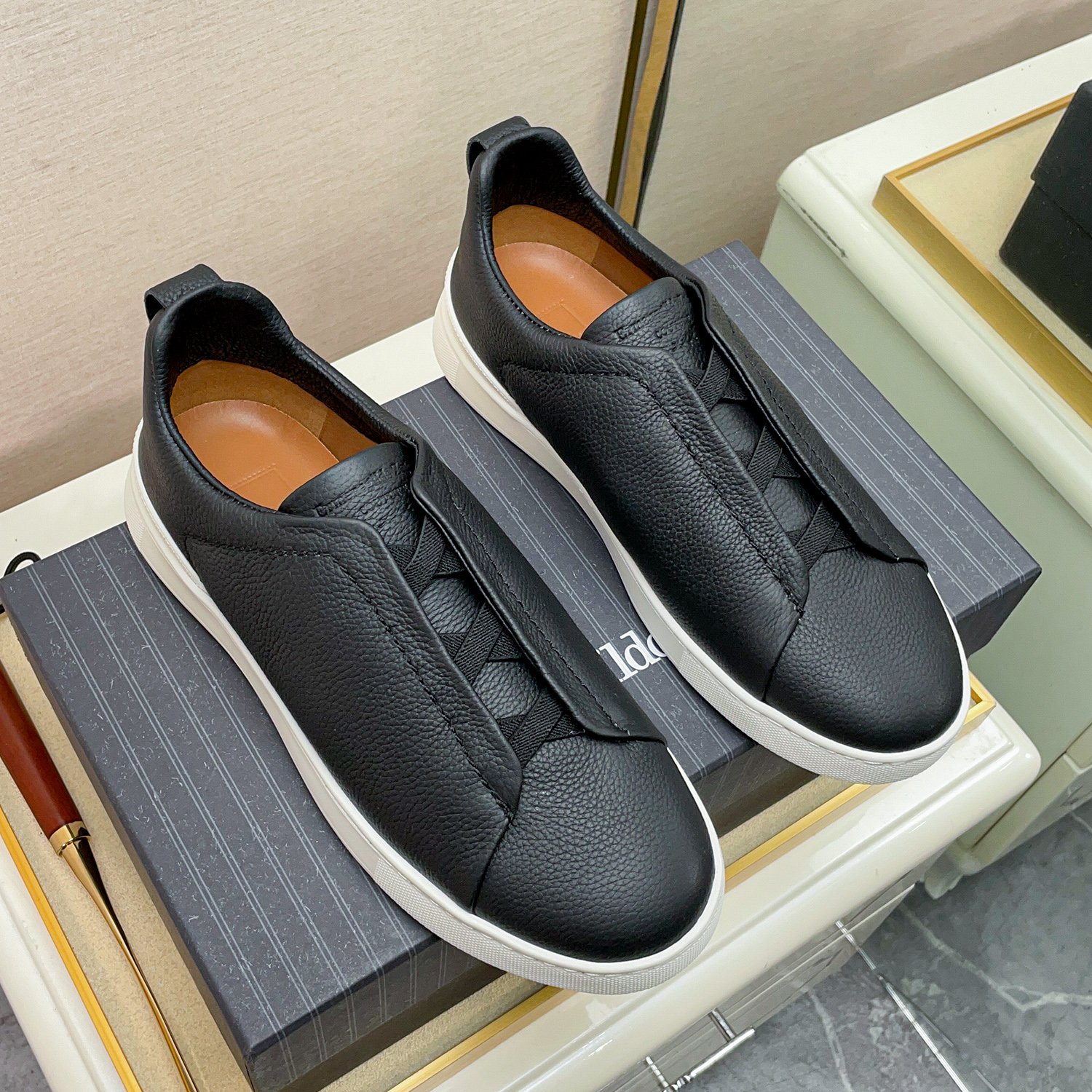 360Ermenegildo Zegn* Ermenegildo Zegna ZEGNA XXX COLLECTION 14MILMIL14 WOOL TRIPLE STITCH SneakersEs