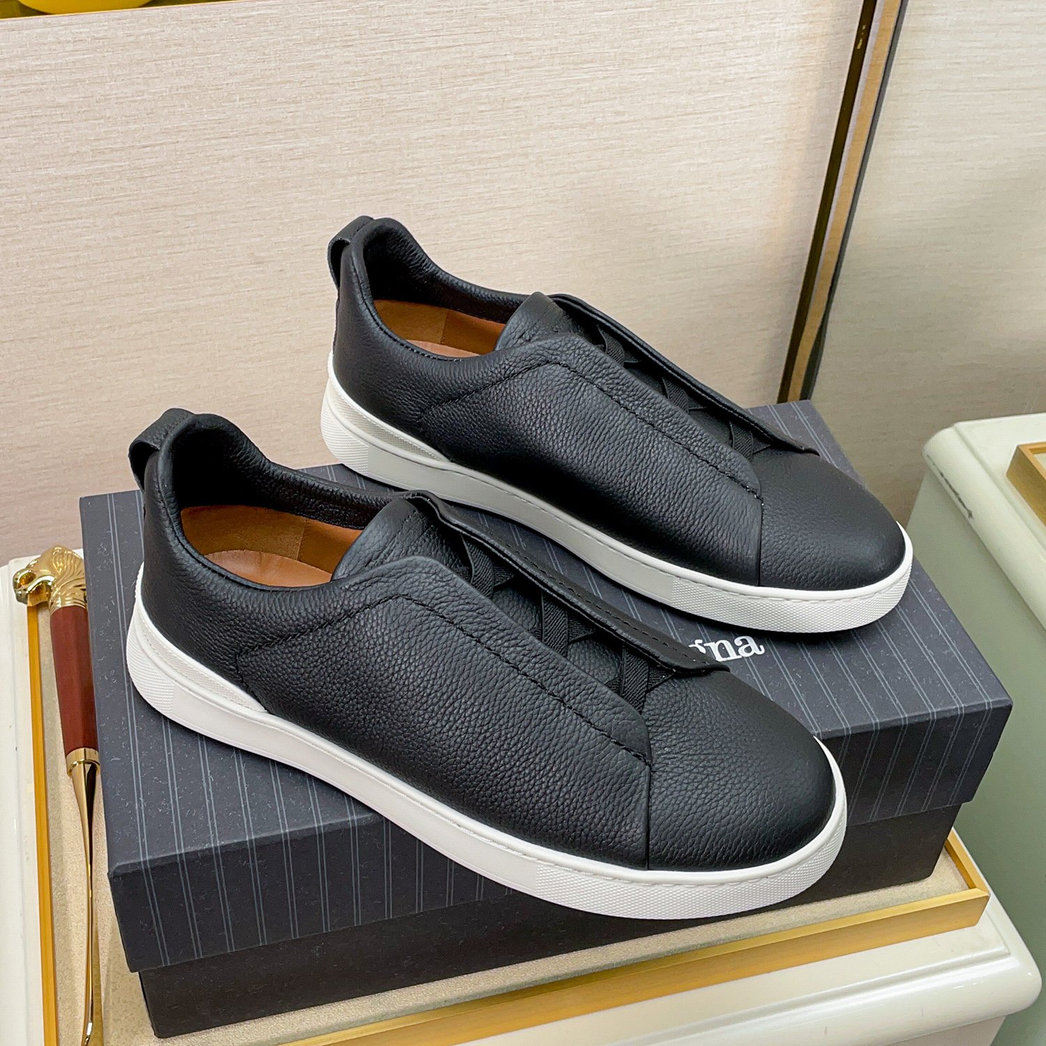 360Ermenegildo Zegn* Ermenegildo Zegna ZEGNA XXX COLLECTION 14MILMIL14 WOOL TRIPLE STITCH SneakersEs