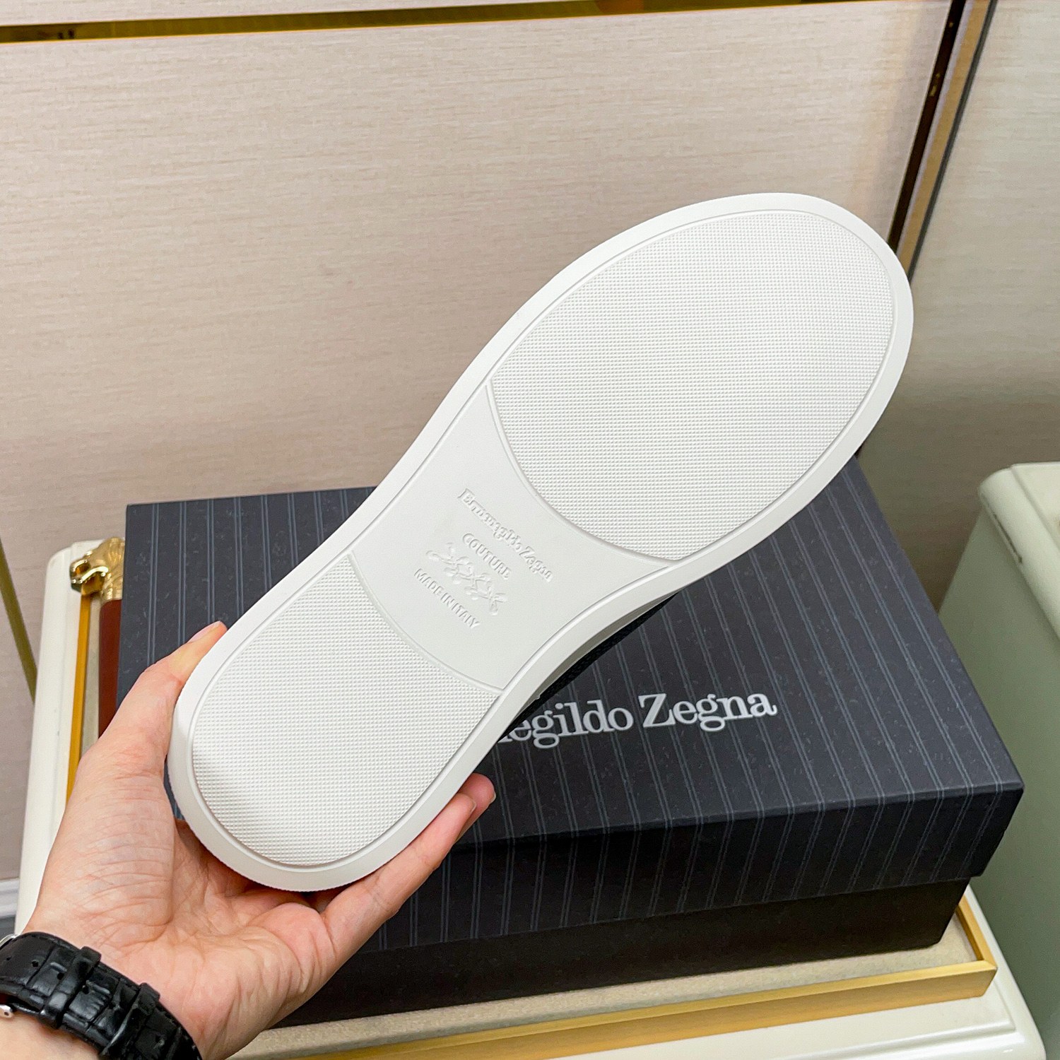 360Ermenegildo Zegn* Ermenegildo Zegna ZEGNA XXX COLLECTION 14MILMIL14 WOOL TRIPLE STITCH SneakersEs