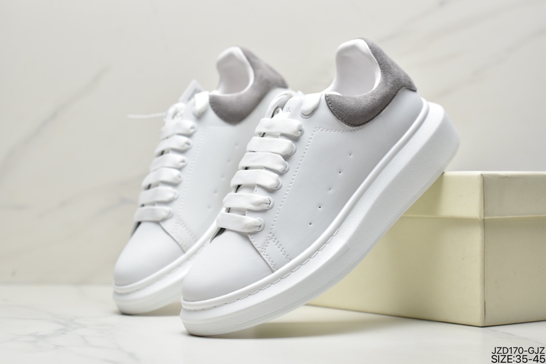 140 Alexander McQueen亚历山大·麦昆 Sole Leather Sneakers低帮小白鞋