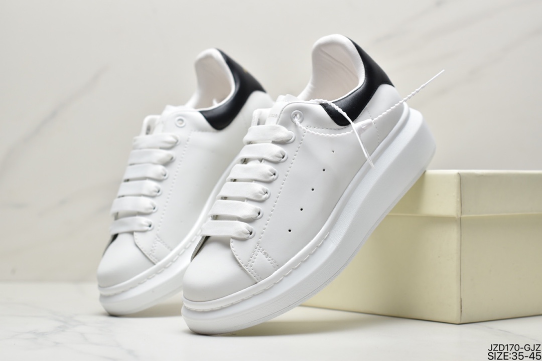 140 Alexander McQueen亚历山大·麦昆 Sole Leather Sneakers低帮小白鞋