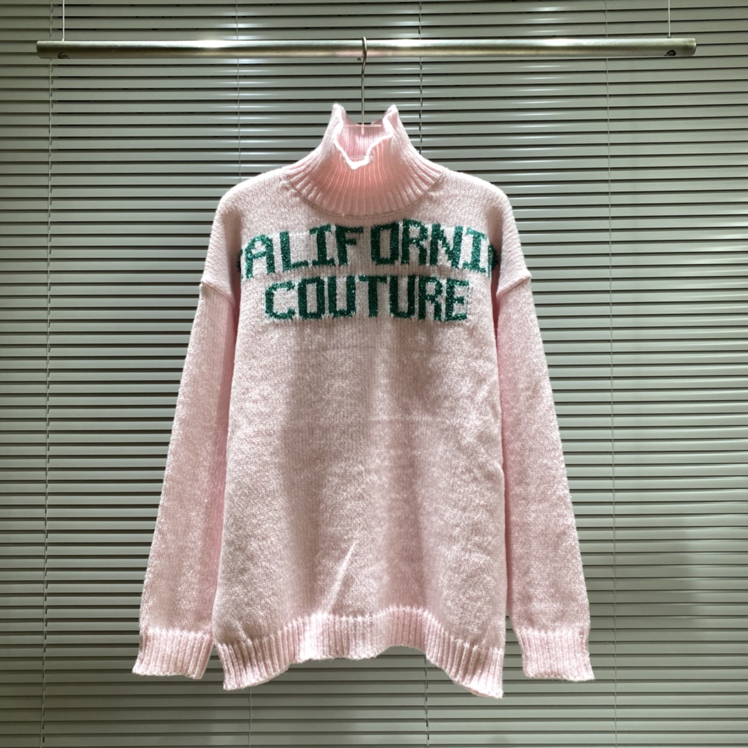 Suéter de cuello alto en jacquard con monograma de pasarela Dior DR Color: Púrpura Rosa Albaricoque Talla: S M L XL XXL