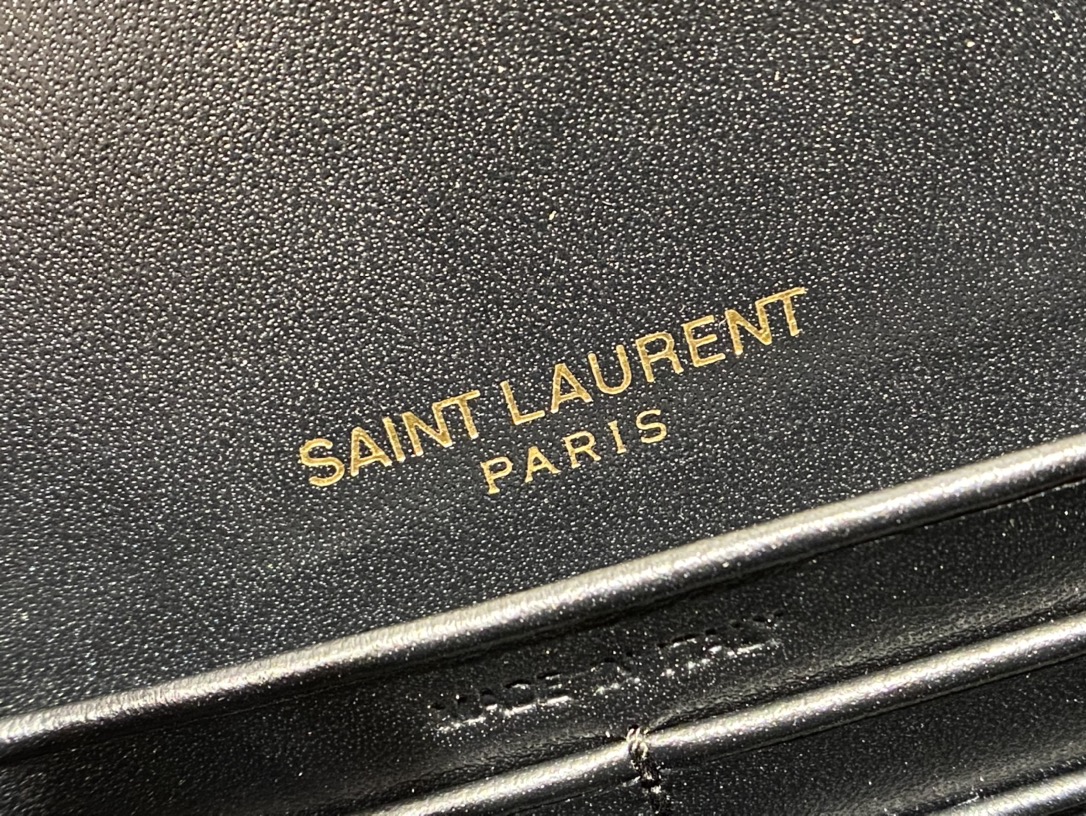 YSL KATE 19CM 流苏链条包 452159鳄鱼纹/黑色金扣