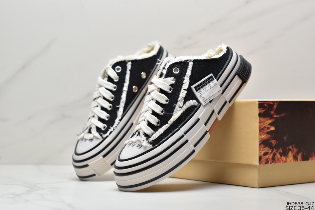 190 吴建豪个人新锐品牌xVESSEL G.O.P Mule Slip On 重工解构板鞋