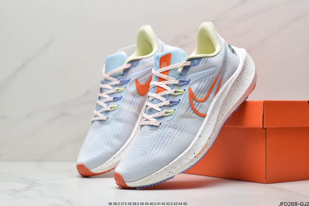 170 耐克Nike Zoom Pegasus 39”Sail/Cube Pink” 登月 39代超级飞马慢跑鞋