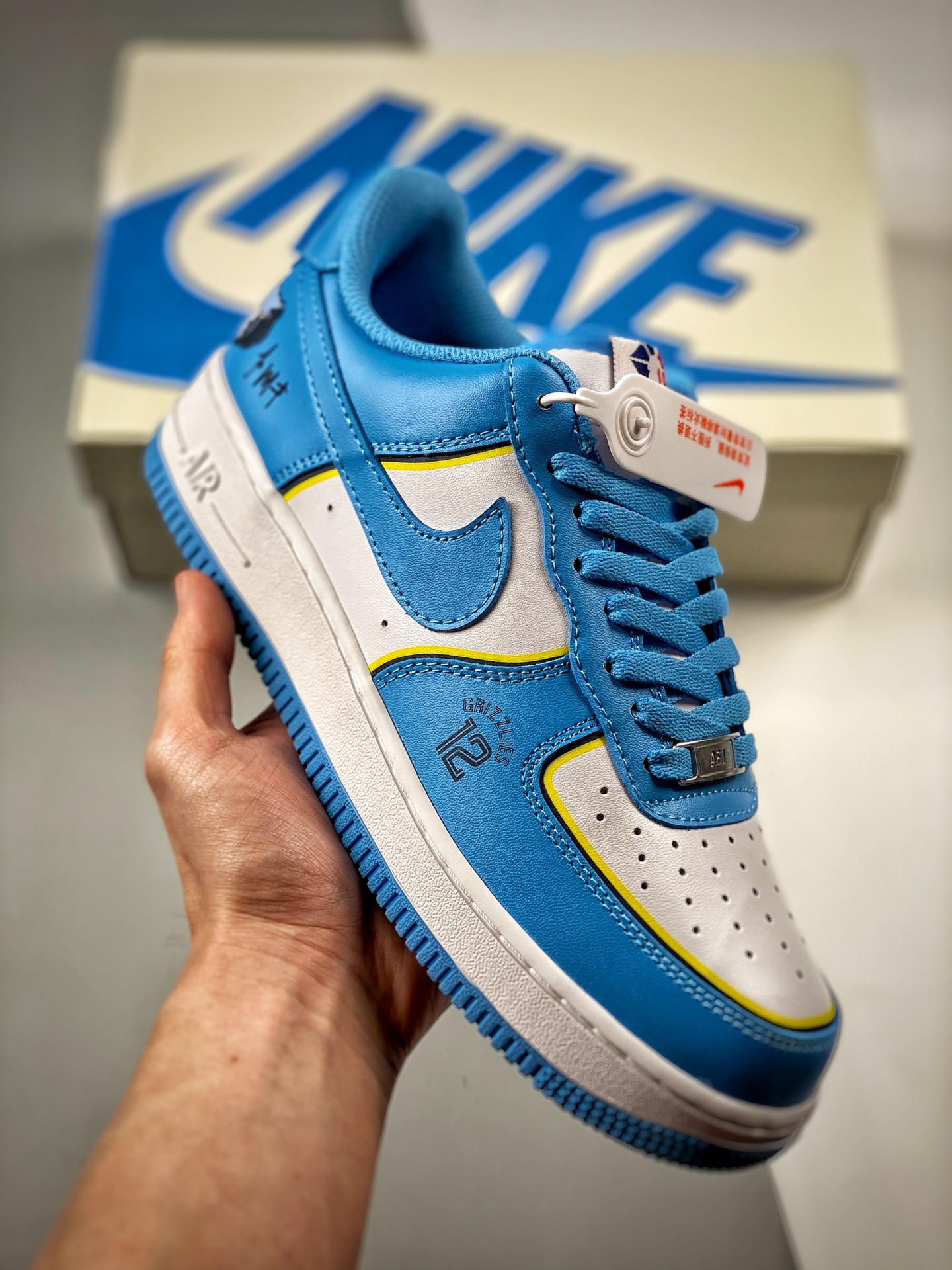 -3 Nike Air Force1 Low NBA Grizzlies - ¡Edición limitada de Ja Morant! Zapatillas casuales Air Force 1, nivel de empres…