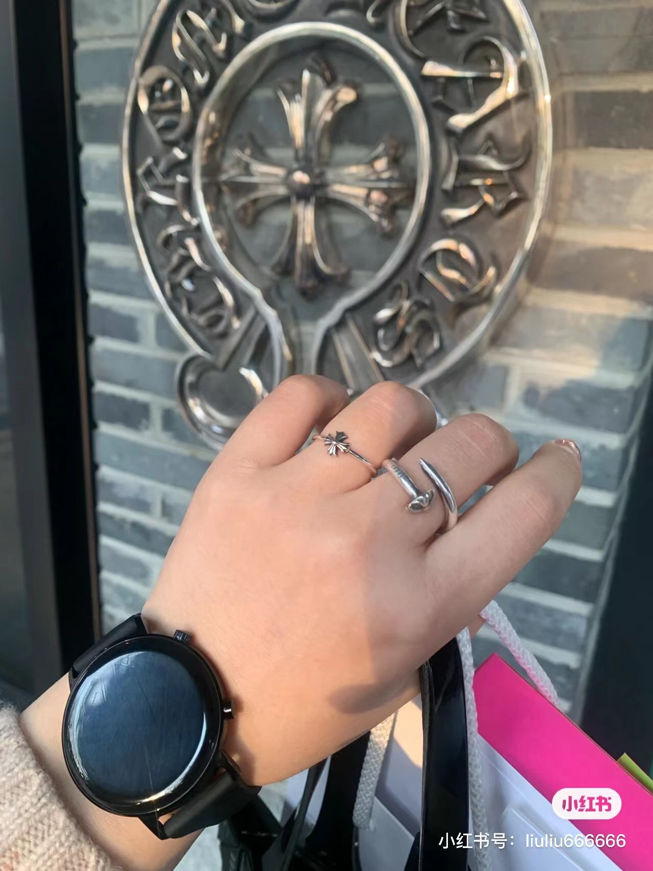Chrome Hearts 高版本克罗心十字花小戒指，细节到位刻字清晰，男女均可佩戴，美码5至9可选