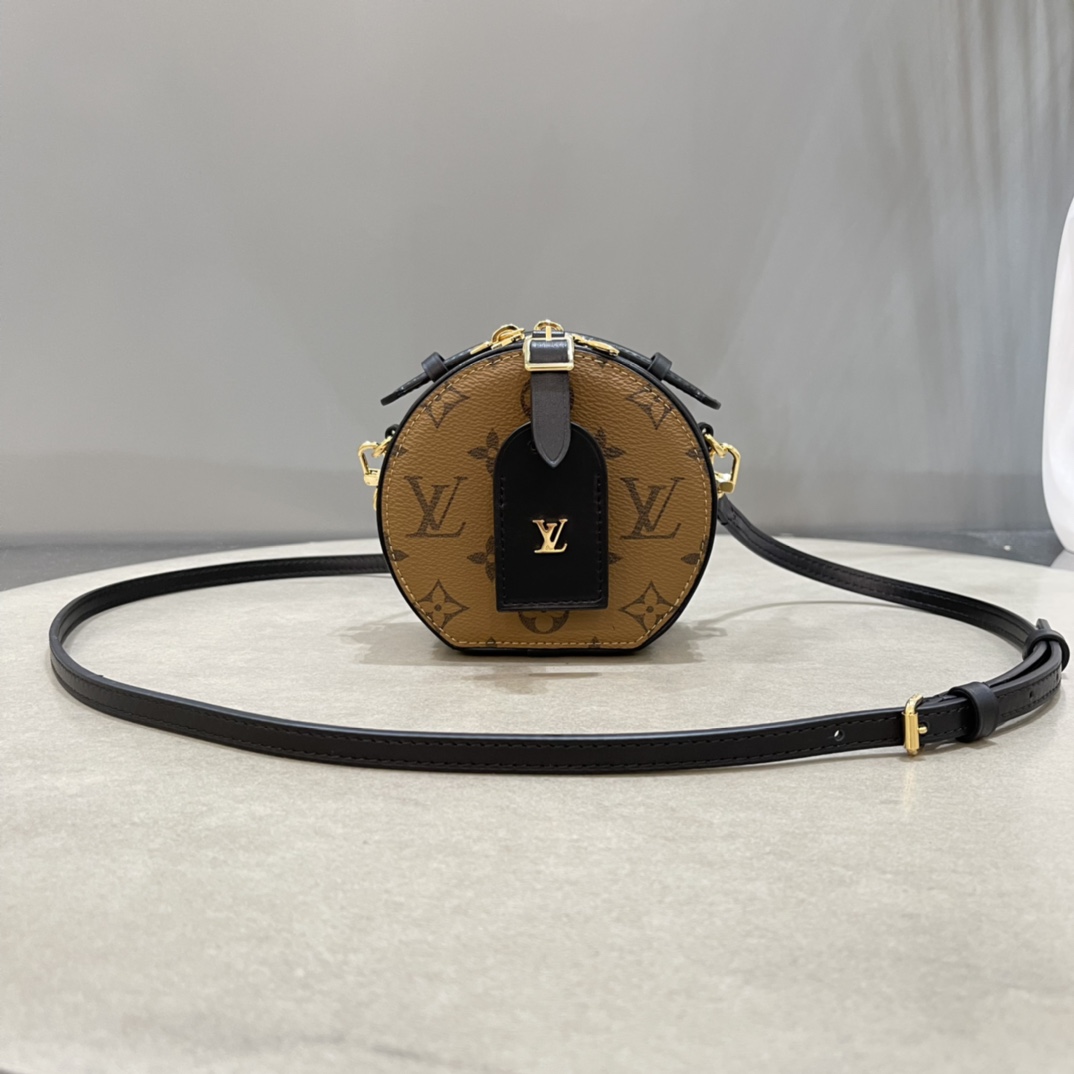 Louis Vuitton LV Boite Chapeau Handbags Crossbody & Shoulder Bags Replica Every Designer
 Monogram Reverse Calfskin Canvas Cowhide Mini