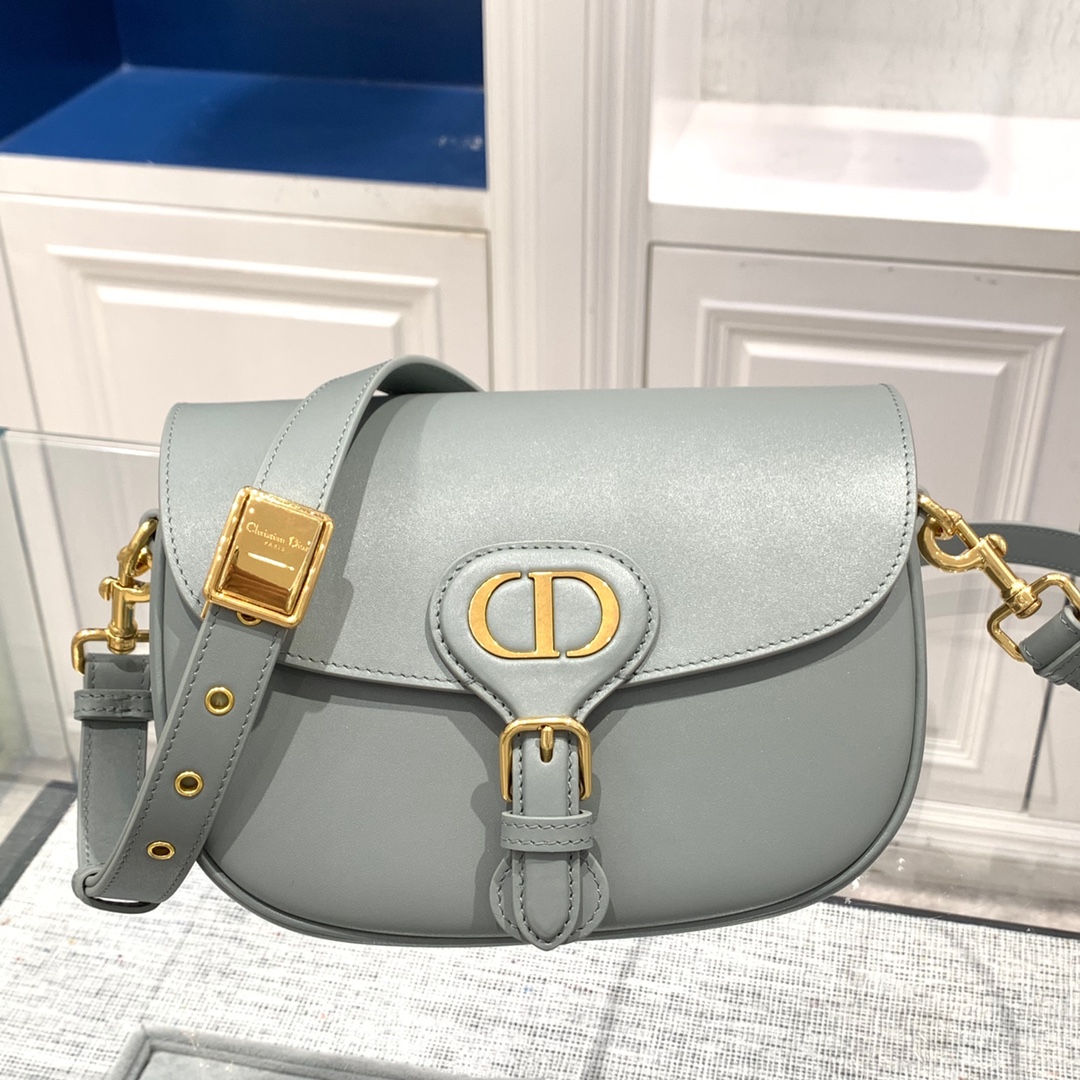 【CD-Medium Size BB Rock Gray】❗️In stock❗️ Made with carefully crafted smooth imported calf leather, adorned with vintage gold-tone accents to elevate style. Interior lined with suede calf leather for added softness, featuring a detachable, adjustable leather shoulder strap. Dimensions: 22*17*6. image 1