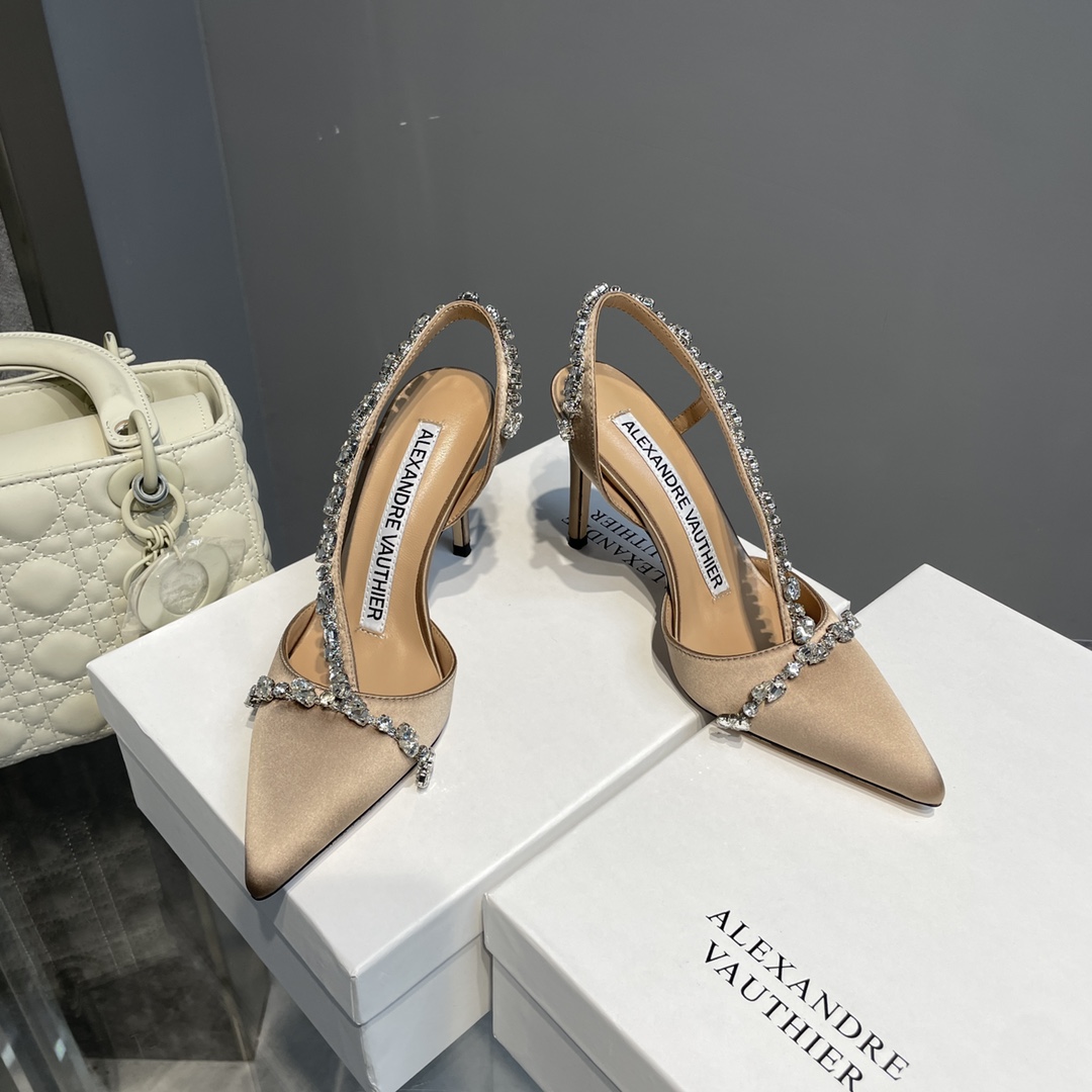 2021 Alexandre Vauthie Crystal Soles High Heels: Italian Leather, 8.5CM, Limited Edition