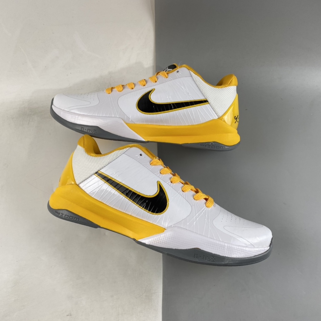 P240  Nike Kobe 5 Protro “Chaos”科比5篮球鞋 湖人主场配色 386430-104