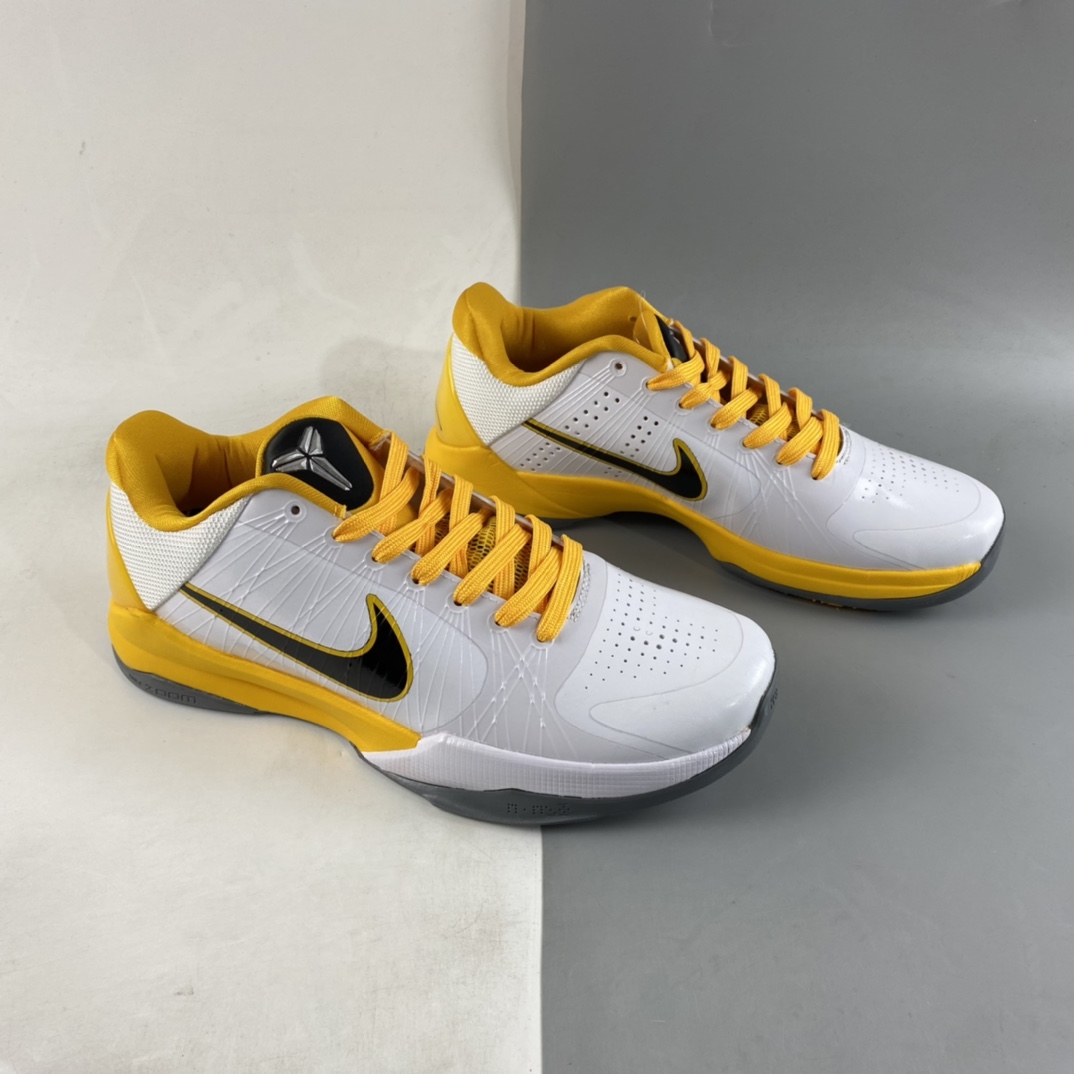 P240  Nike Kobe 5 Protro “Chaos”科比5篮球鞋 湖人主场配色 386430-104