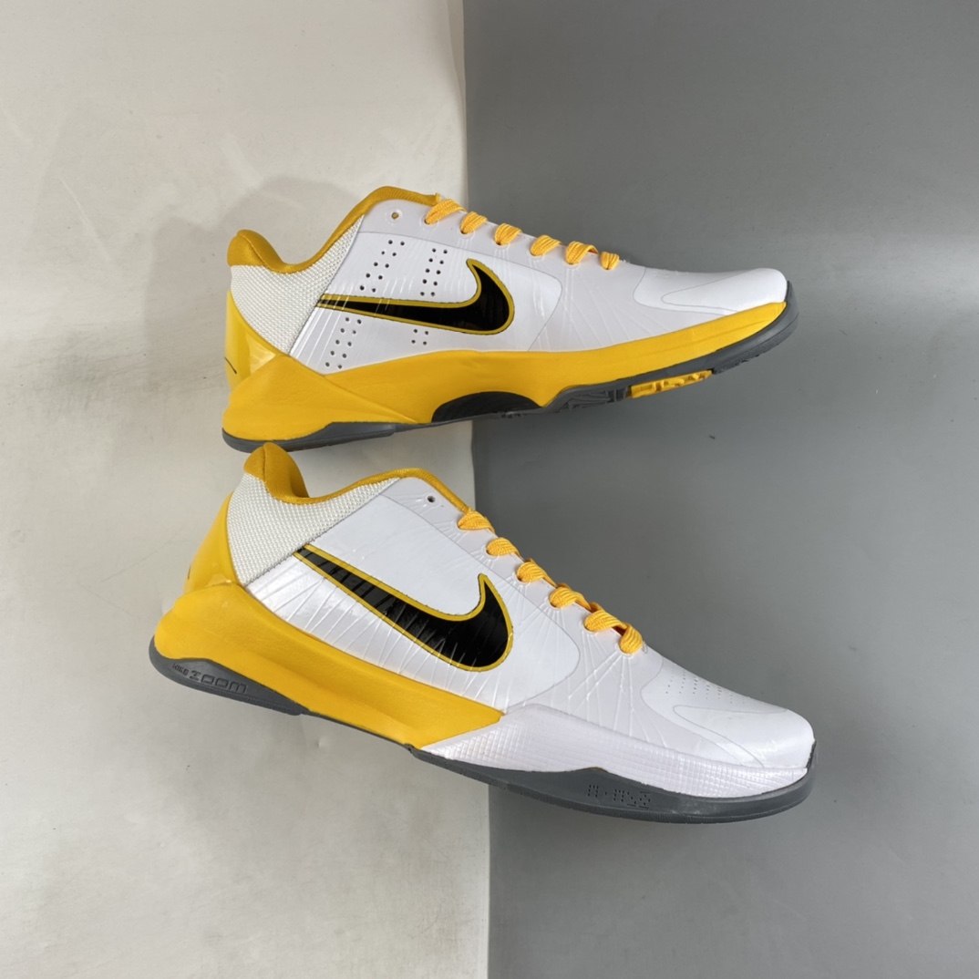P240  Nike Kobe 5 Protro “Chaos”科比5篮球鞋 湖人主场配色 386430-104