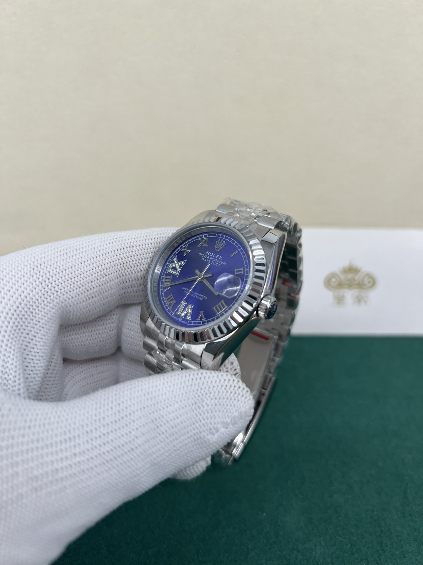 Rolex 皇家 劳力士日志系列，31蓝面钻刻