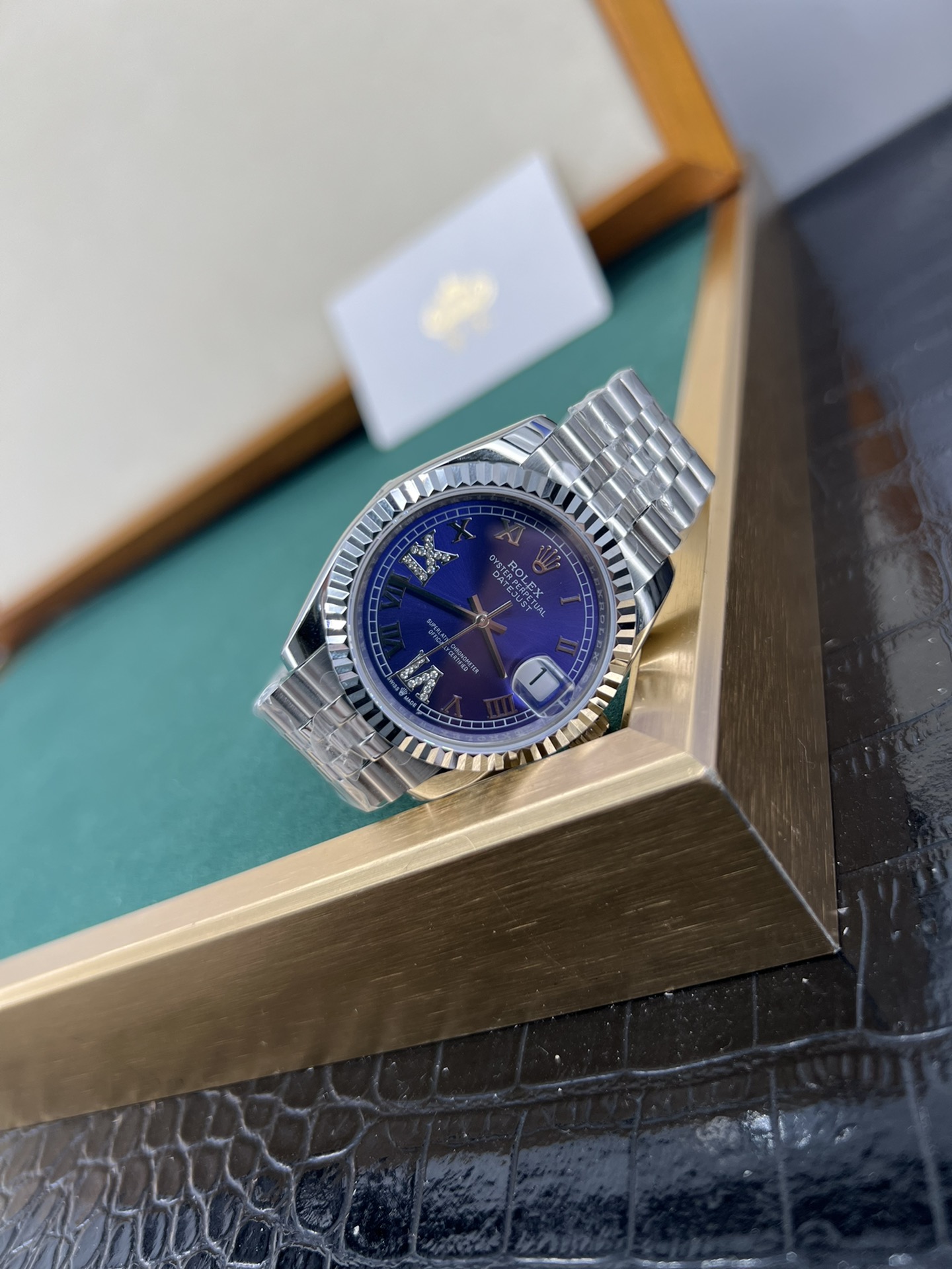 Rolex 皇家 劳力士日志系列，31蓝面钻刻